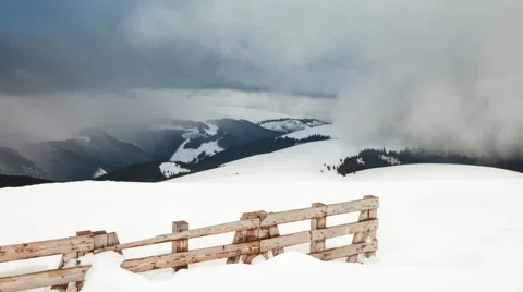 Winter storm clouds 4K Timelapse Vídeo Stock 48086937