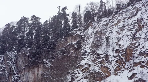 Winter storm in mountains Video stock 52383586