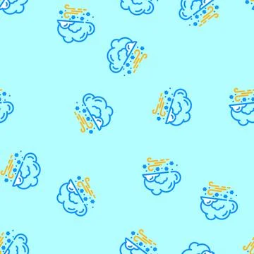 Winter storm season vector seamless pattern Stock Illustration
