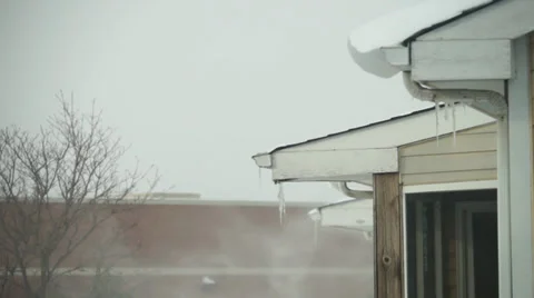 Winter storm snowing Stock Footage 36741857