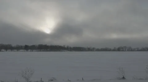Winter storm timelapse Stock Footage