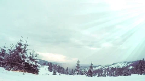 Winter storm timelapse Stock Footage 75263992
