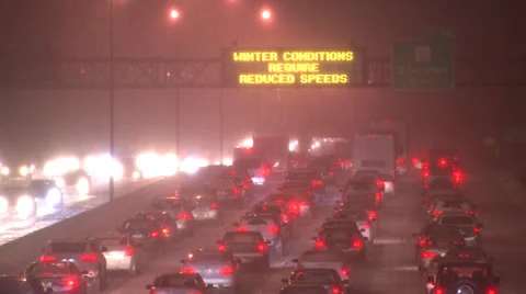 Winter storm warning Stock Footage 34462253