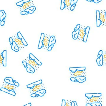 Winter storm weather vector seamless pattern Illustrazione stock