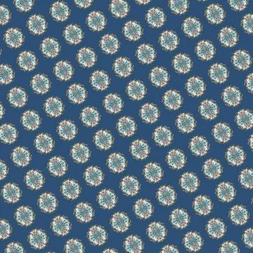 Winter stormy bay repeatable decorative tile pattern in snow mist, bright mint, Stock Illustration