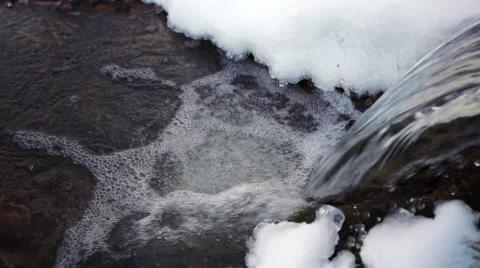 Winter stream closeup Vídeos de archivo 44249174