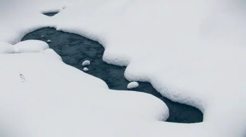  Winter stream Video stock 755523