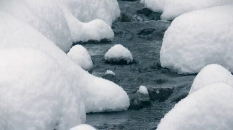 Winter stream Video stock gratuito 755545