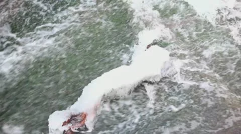 Winter stream Video stock 10817365