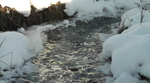 Winter stream Stock Footage 42548809