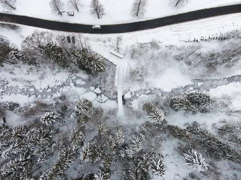 Winter Stream Stock Photos