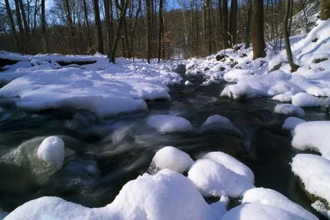 Winter Stream Stock Photos