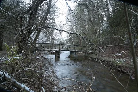 Winter stream Stock Photos