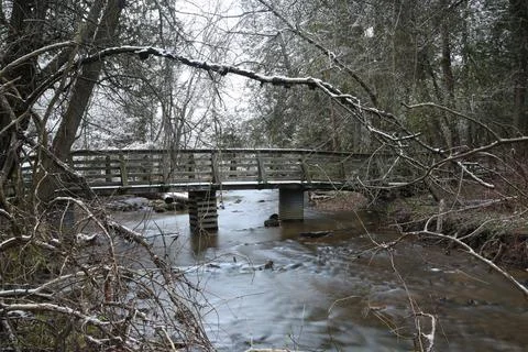 Winter stream Stock Photos
