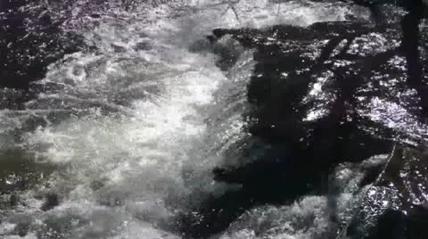 Winter Stream Waterfall Stock Footage 21441793