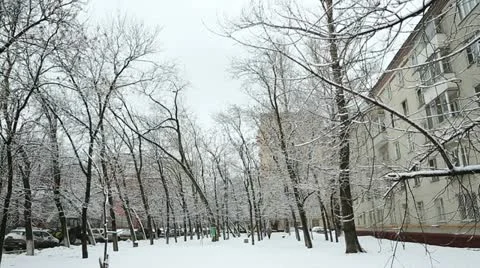 Winter street 01 Stock Footage 21879851