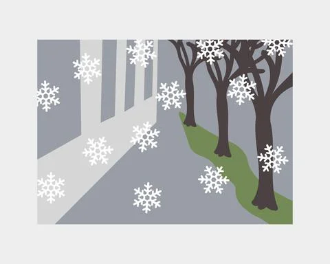 Winter street background Stock Illustration