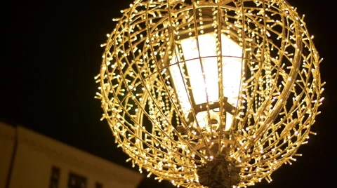Winter Street Lights Video stock 58061328