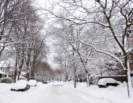 Winter street Stock Photos
