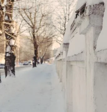 On Winter Street Stock Photos
