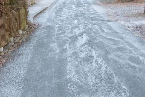 Winter on the street Stock Photos