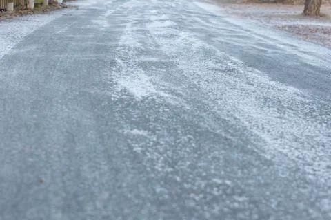 Winter on the street Stock Photos