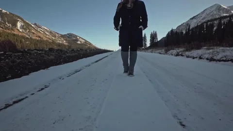 Winter Stroll Stock Footage 248338974