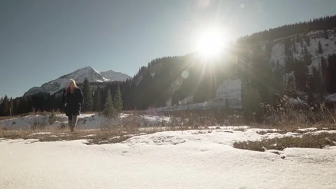 Winter Stroll Stock Footage 248338975