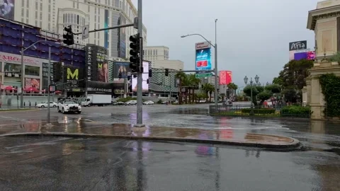 Winter strom rain Las vegas Stock Footage 229798876