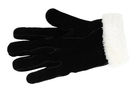 Winter suede glove Stock Photos