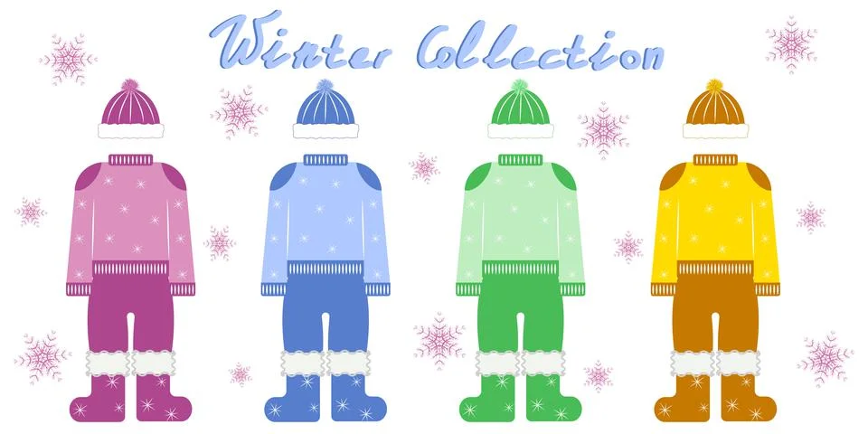 Winter suits-a Stock Illustration