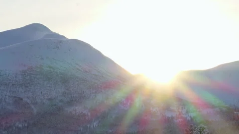 Winter sun timelapse Stock Footage 262161101