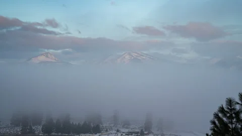 Winter Sunrise in Bitterroot Valley Stock Footage 263689980