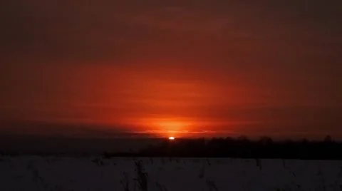 Winter sunrise Stock Footage 45347697