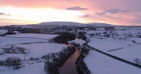 Winter sunrise Stock Footage 104881549