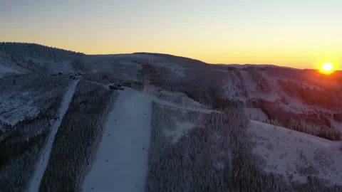Winter sunrise Stock Footage 229500767