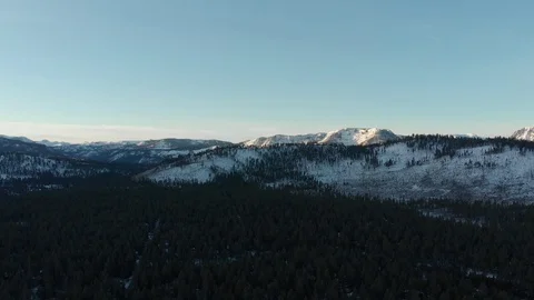 Winter Sunrise at Lake Tahoe, USA [2K] Stock Footage
