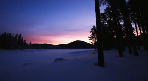 Winter sunrise Stock Photos