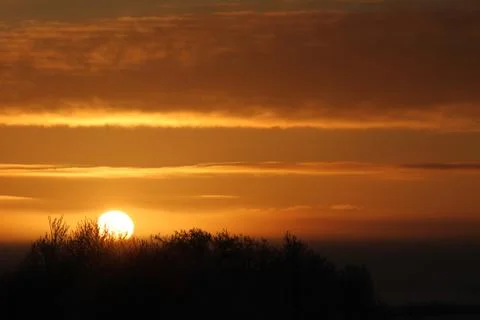 Winter sunrise Stock Photos