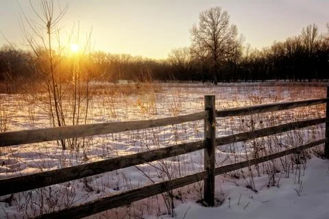 Winter Sunrise Stock Photos