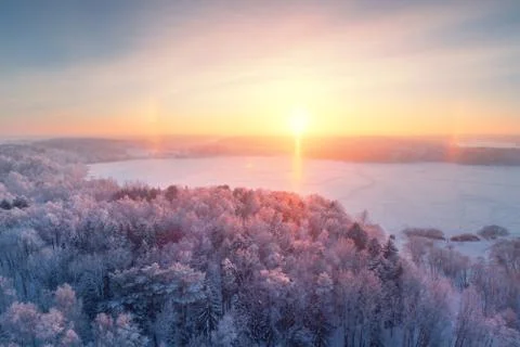 Winter sunrise Foto stock