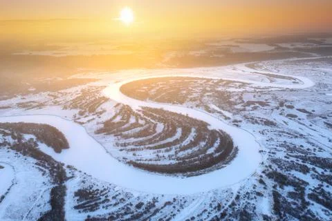 Winter sunrise Foto stock