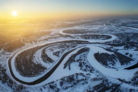 Winter sunrise Foto stock