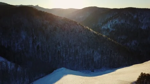 Winter sunset 2 Stock Footage 104092979