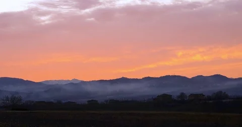 A winter sunset Stock Footage 100965261