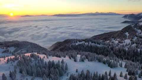 Winter sunset Stock-Footage 128563017