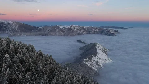 Winter sunset Stock-Footage 128564233