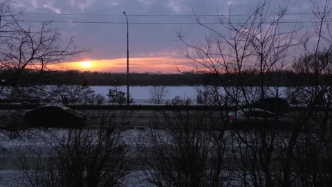 Winter sunset 動画素材 180569614