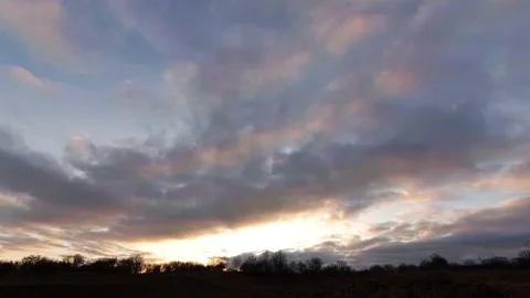 Winter Sunset Stock Footage 195984111