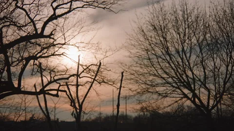 Winter Sunset Stock Footage 232642955